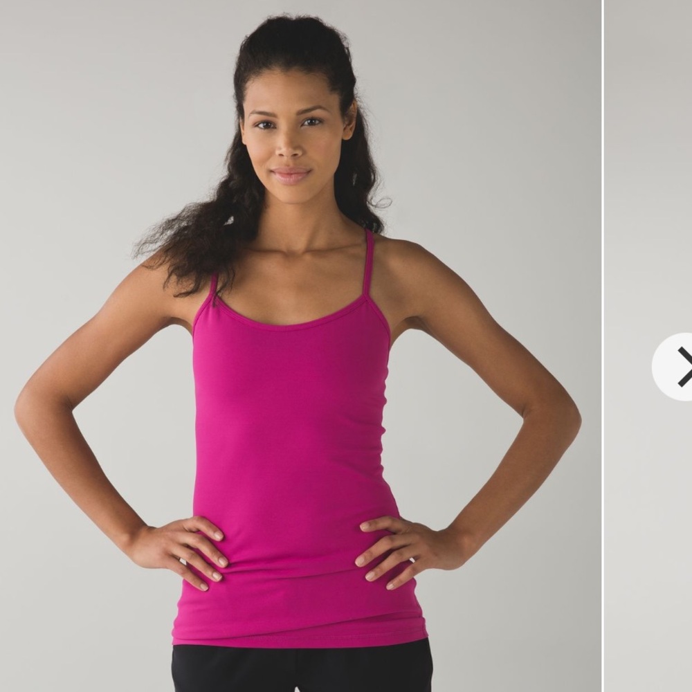 Lululemon- Power Y Tank- Sz 10- Raspberry- Hip Length- EUC